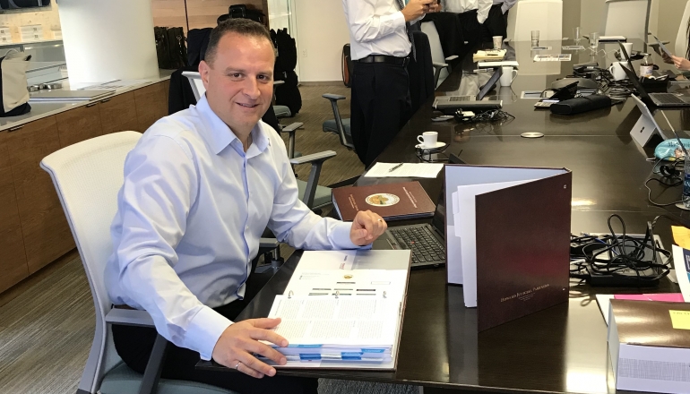 University of Windsor engineering alumnus Egidio Mosca is shown at work. 