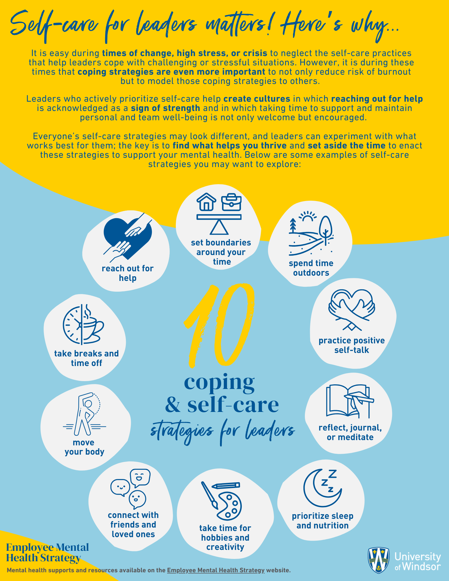 Self-care guide for leaders. For alt text, download pdf below.