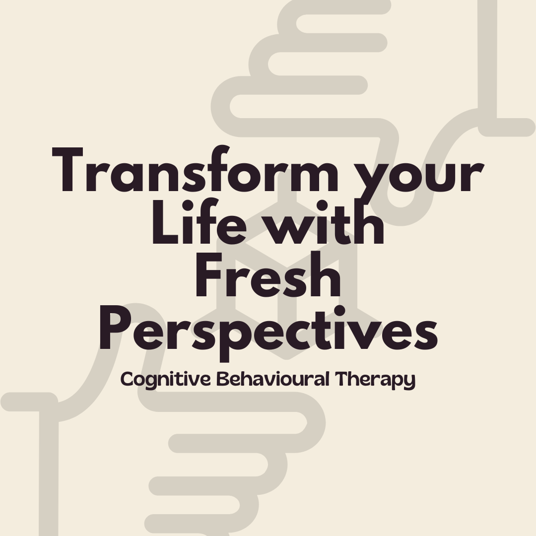 A beige background with hands framing a cube shape. Text: Transform your Life with Fresh Perspectives. 