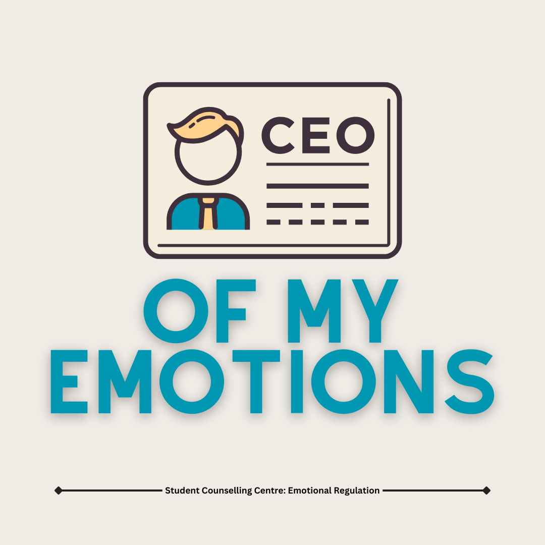 A person with a picture of a person on a name tag with text: CEO of My Emotions.